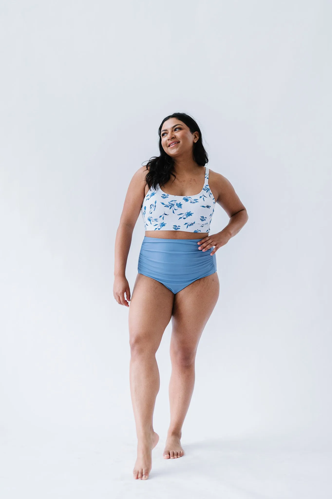 Salty Air Top | Ocean Blue Floral