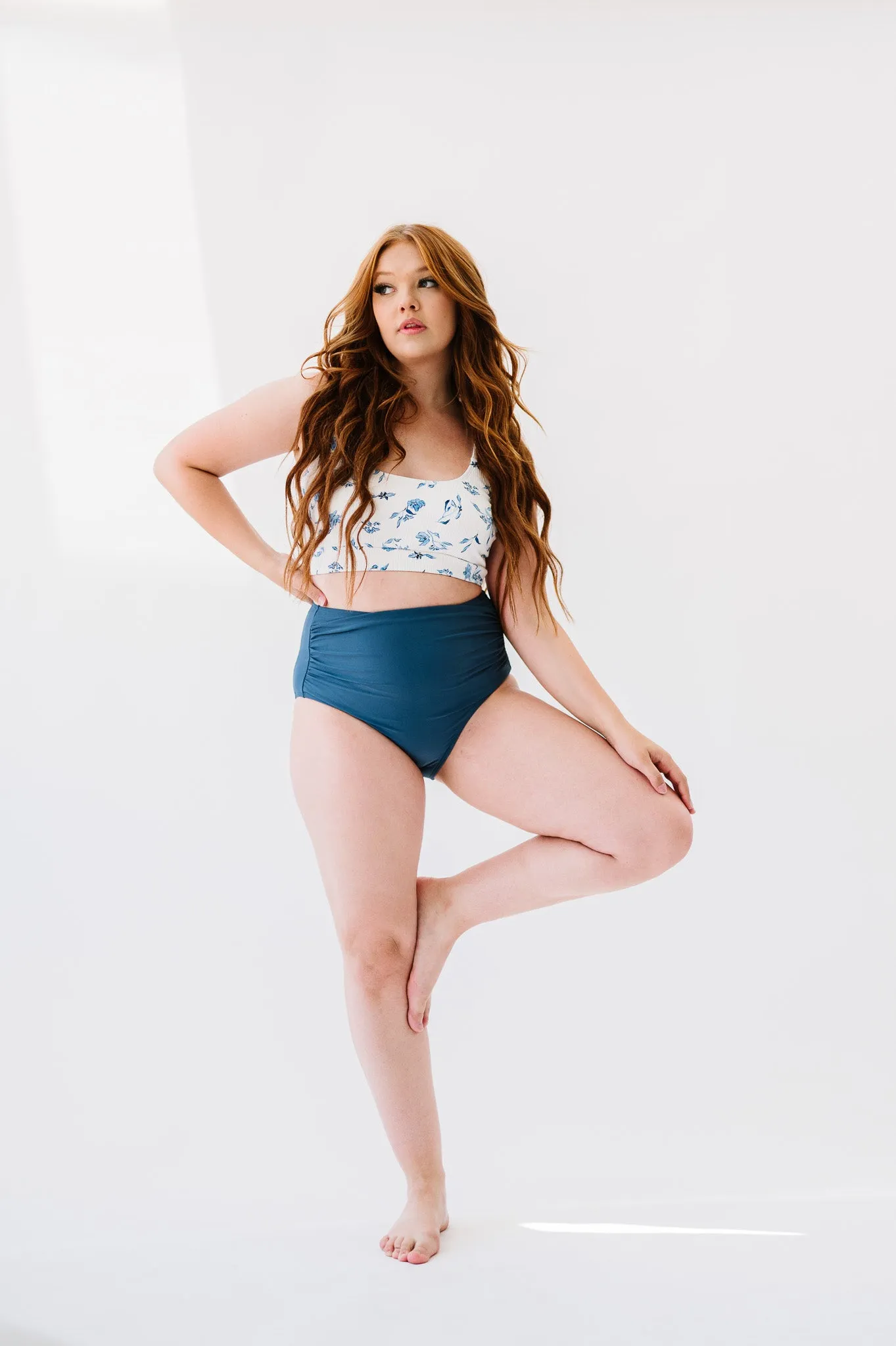 Salty Air Top | Ocean Blue Floral