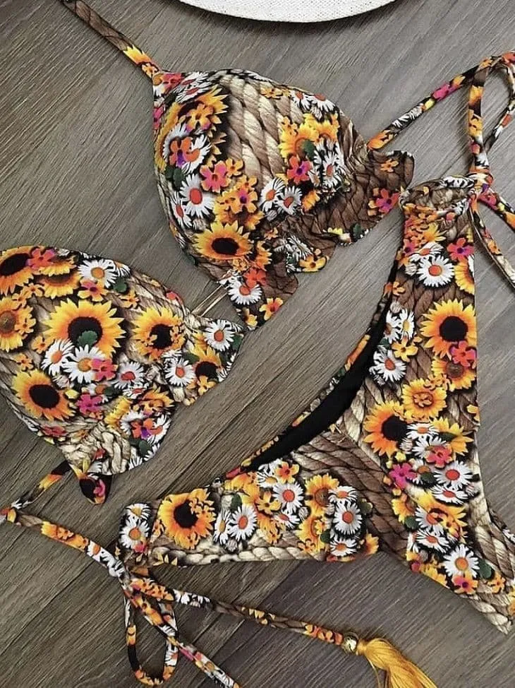 Sexy Push-Up Bikinis - Flattering Low Waist Design with Underwire Support