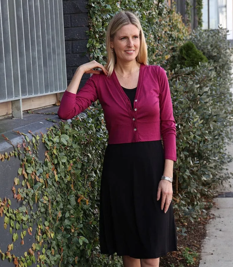 Silkspun Cropped V Neck Cardigan