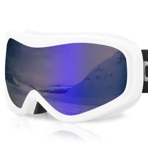 Kiroro Ski Goggles for Glasses with White Frame - OTG Snow Goggles
