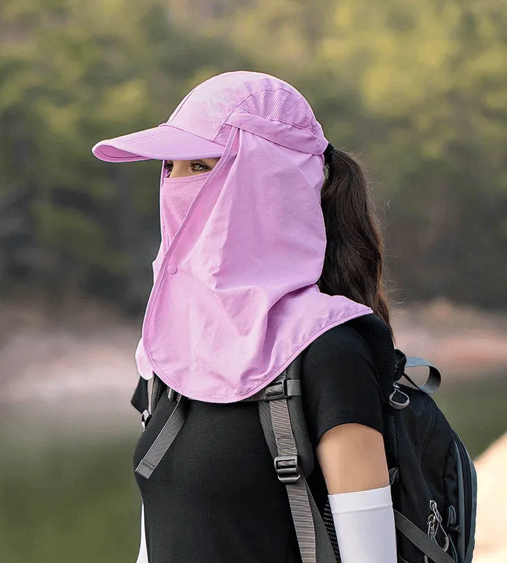 Waterproof Adjustable Sun Hat with Neck Flap For Hiking - SF0391